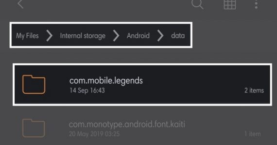 Tempat Menyimpan Data Mobile Legends - My Files